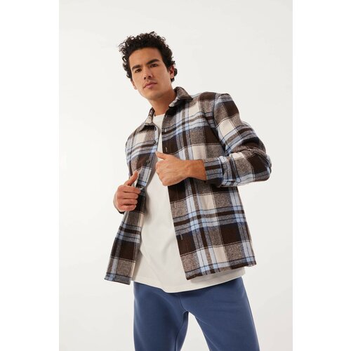 Defacto regular fit checked lumberjack long sleeve shirt Slike