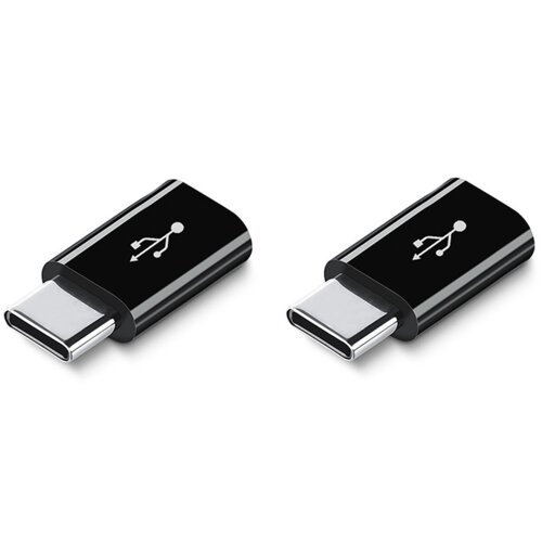 INF 2-Pack kratek adapter Android na USB-C z PD polnjenjem 5A Black, (5000346891) Slike