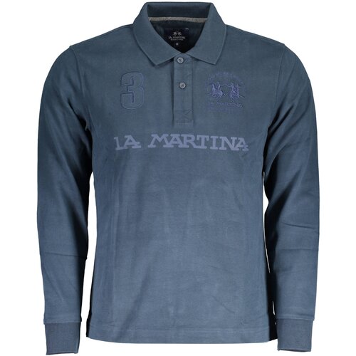 La Martina LONG SLEEVE POLO MEN BLUE Slike