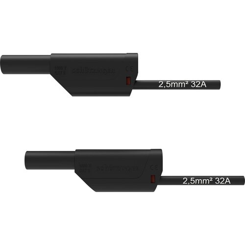 Sch&amp;uuml;tzinger VSFK 8500 / 2.5 / 100 / SW varnostni merilni kabel [4 mm mo&amp;scaron;ki konektor - 4 mm mo&amp;scaron;ki konektor] 100.00 cm črna 1 kos, (20423024) Slike