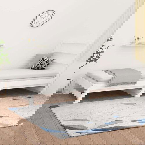  Izvlečna dnevna postelja bela 2x(90x190) cm trdna borovina, (20726643) Slike