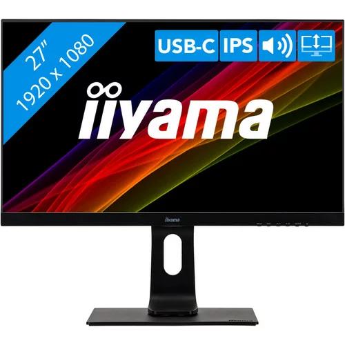 Iiyama prolite XUB2792HSC-B1 - led monitor27&quot; 1920 x 1080 full hd (1080p) @ 75 hz ips 250 cd/m² 1000:1 4 ms hdmi displayport usb-c speakers black - XUB2792HSC-B