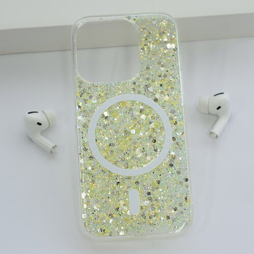  Maska za iPhone 15 Pro Max Shine Shimmer Mag Case žuta Cene