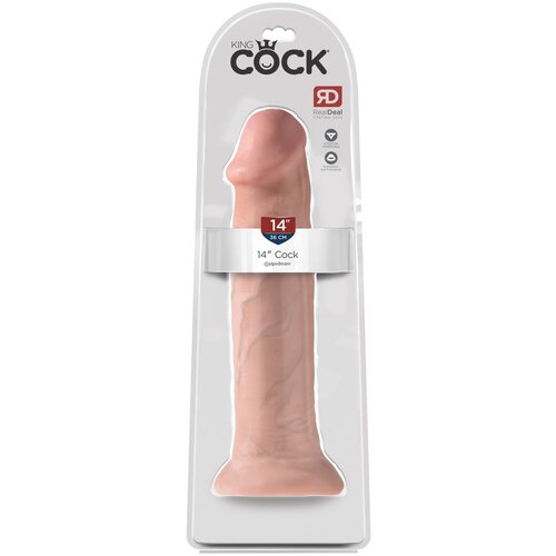 King Cock 14 - vakuum, veliki dildo (36cm) - prirodni Cijene