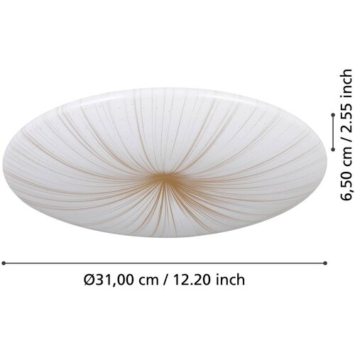 Eglo Okrugla stropna LED svjetiljka Nieves (19,5 W, &amp;Oslash; x V: 410 mm x 6,5 cm, Topla bijela) Slike