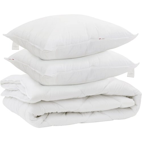  Duvet za sve sezone s jastukom 3 pcs Bijelo Mikrovlakna Slike