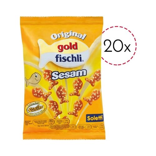 Soletti Krekerji zlate ribice s sezamom - 20 kosov Cene