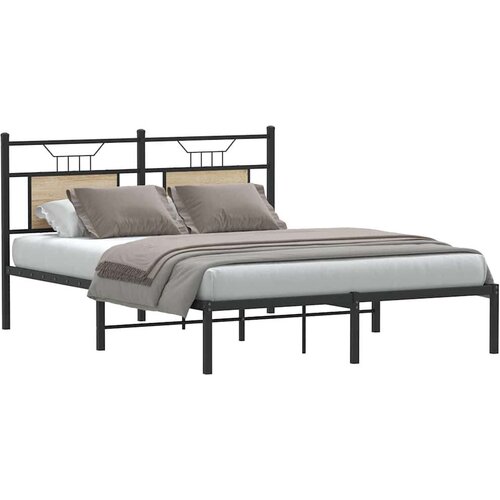 VidaXL okvir kreveta bez madraca boja hrasta sonome 140x190 cm drveni Slike