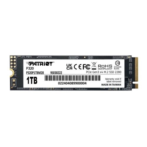 Patriot P320 1TB M.2 NVMe SSD PCIe Gen 3 x4 Cene