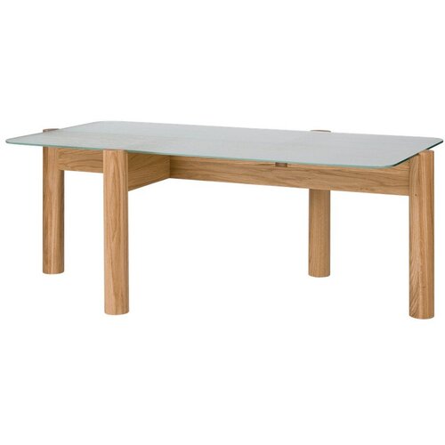 noo.ma Stolić za kavu sa staklenom pločom stola u prirodnoj boji 55x105 cm Kob &ndash; Cijene