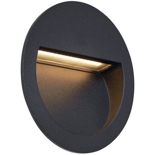 QAZQA Moderna Vgradna Stenska Svetilka Črna z LED IP65 - Gem Slike
