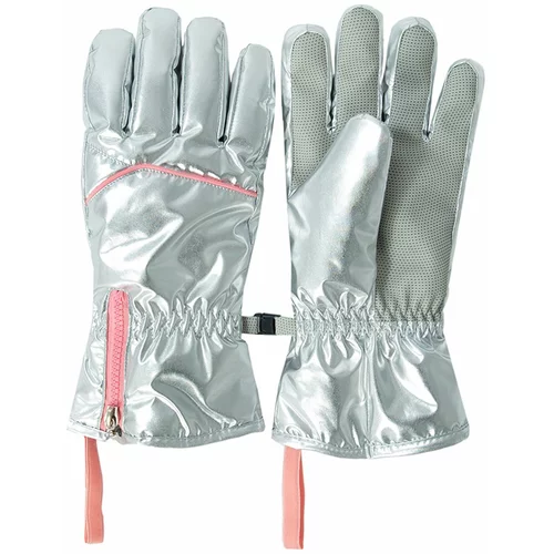 Cool club ski rokavice 5 prstov CAG2732954 srebrna D 122