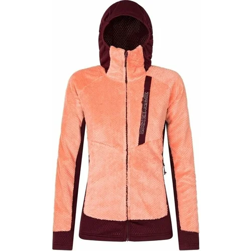 Rock Experience Blizzard Tech Hoodie Woman Fleece Desert Flower/Windsor Wine S Majica s kapuljačom na otvorenom