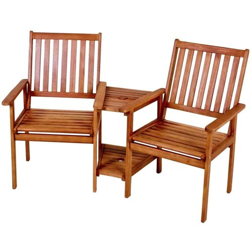 Garden Pleasure Vrtni dvojni fotelj iz evkaliptusovega lesa Garden Pleasure Edison Slike