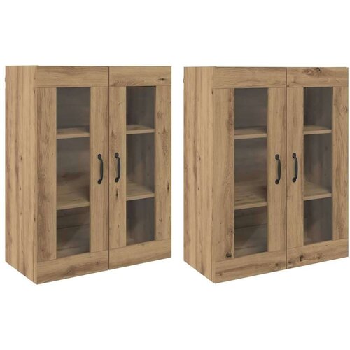  Ormarčići montirani na zid 2 pcs hrast artisan Slike