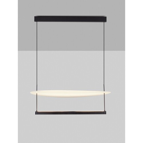 Nova Luce Bijela/mat crna LED viseća svjetiljka aluminijska s mogućnosti zatamnjivanja &amp;oslash; 80 cm Diona &amp;ndash; Slike
