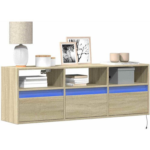  Zidni TV ormarić LED boja hrasta sonome 130 x 31 x 45 cm Slike