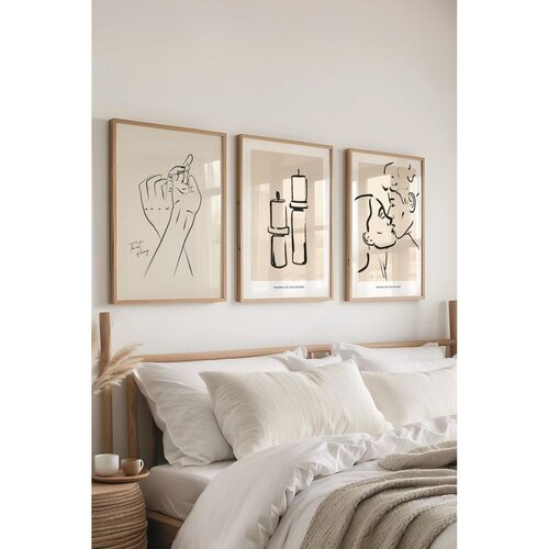 WALLXPERT &amp;Ccedil;-300607 - 5070 multicolor dekorativni set slika (3 komada) Slike