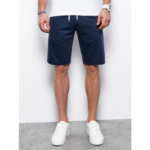Ombre Men&amp;#039;s short shorts with pockets - navy blue Slike
