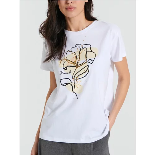 Sinsay ženska majica kratkih rukava s printom 7488F-00X