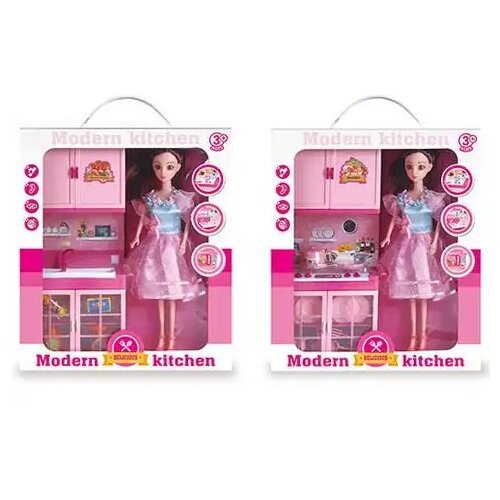 Magic Toys pink kuhinja sa lutka, svijetlom i zvukom - dvije vrste Cijene