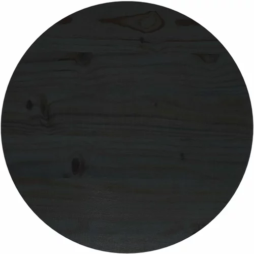 vidaXL Ploča za stol crna Ø 40 x 2,5 cm od masivne borovine