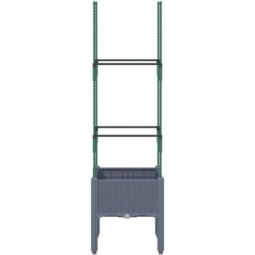  Vrtna sadilica s re&amp;scaron;etkom siva 40 x 40 x 142 5 cm PP Slike