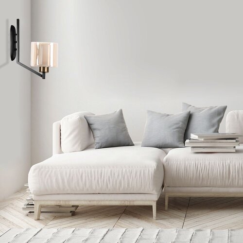 Opviq Ruby Siyah Bal Camlı Aplik BlackCopper Wall Lamp Slike