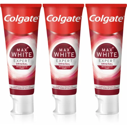 Colgate Max White Expert Original zobna pasta za beljenje zob 3x75 ml