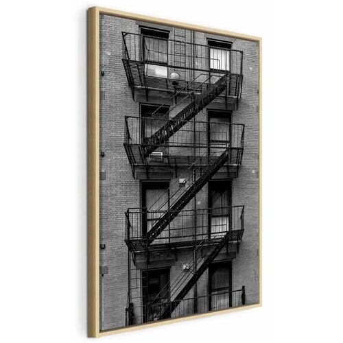  Slika - Emergency Exit (1 Part) Vertical 60x90 U prirodnom drvenom okviru Cijene