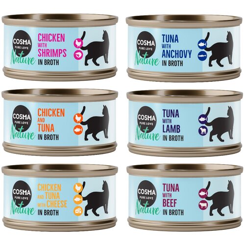 Cosma Mešano poskusno pakiranje Nature - 6 x 70 g Miks 2 (6 sort) Cene