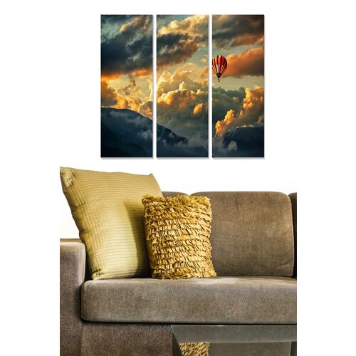 Wallity MDF1014456 multicolor decorative mdf painting (3 pieces) Slike