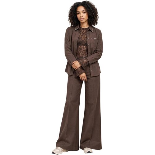 I AM Elegantne hlače ROBERTA WIDE PANT 17500 Kostanjeva Slike