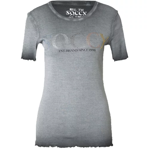 Soccx Majica 'HOLLY' modra / zlata / svetlo siva / temno siva / črna