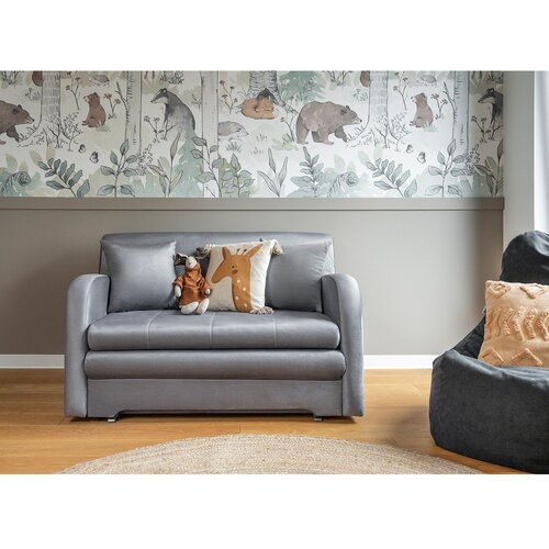 ELTAP Svijetlo siva bar&amp;scaron;unasti sklopiva sofa 130 cm Ario &amp;ndash; Slike
