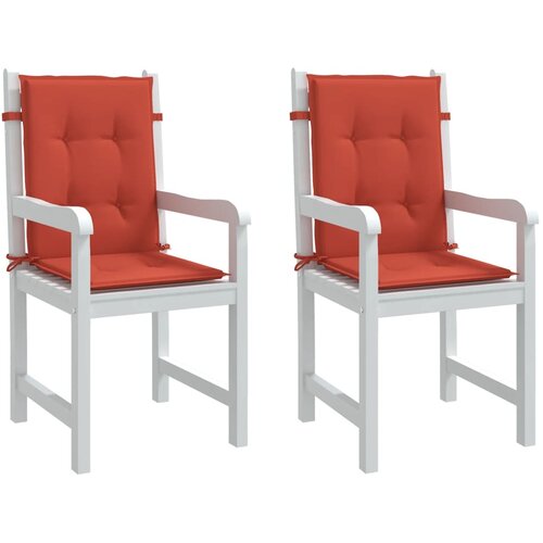  Jastuci za stolice 2 kom pro&amp;scaron;arano crvena 100x50x4 cm tkanina Slike