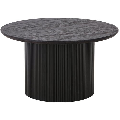 House Nordic Temno rjava okrogla mizica v topolovem dekorju &amp;oslash; 80 cm Boavista &amp;ndash; Slike