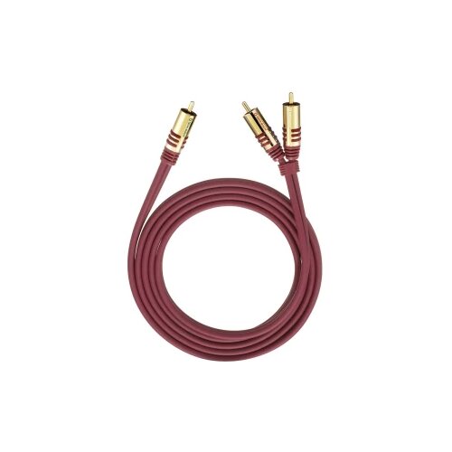 Oehlbach 20561 Cinch audio Y-kabel [2x mu&scaron;ki cinch konektor - 1x mu&scaron;ki cinch konektor] 1.00 m crvena pozlaćeni kontakti Cijene