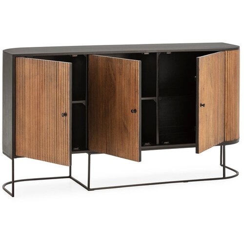MOME Komoda iz masivnega manga v naravni barvi 165x90x40 cm Curve &amp;ndash; Slike