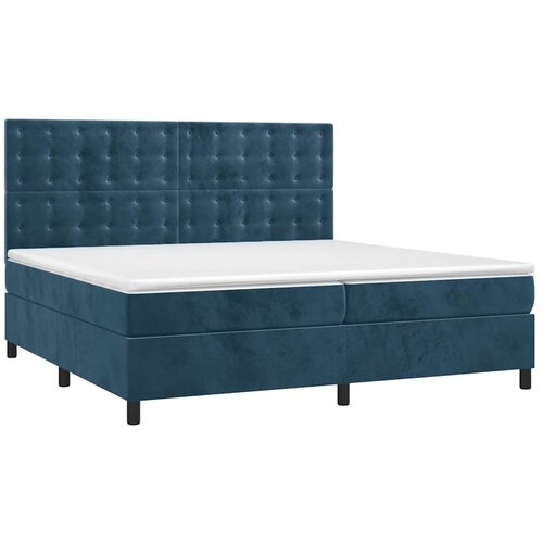  Krevet box spring s madracem LED tamnoplavi 200x200 cm bar&amp;scaron;un Slike