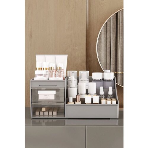 WALLXPERT elegance - grey, transparent greytransparent make-up organizer Cene