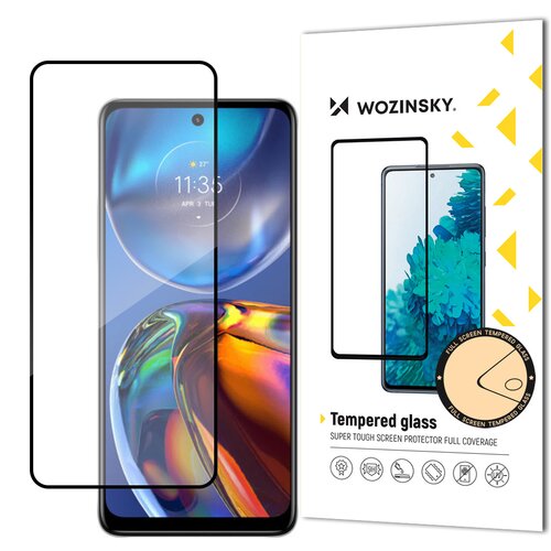 Wozinsky Trpežno kaljeno steklo 9H za celoten zaslon za Motorola Moto E32 z ohi&scaron;jem prijaznim okvirjem, črna, (21534022) Cene