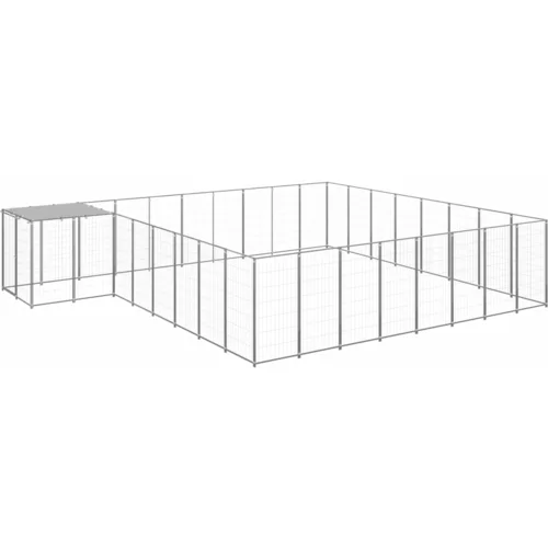 Kavez za pse srebrni 20,57 m² čelični