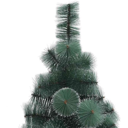 VidaXL Umjetno predbilježeno božićno drvce s setom kuglica 210 cm Slike