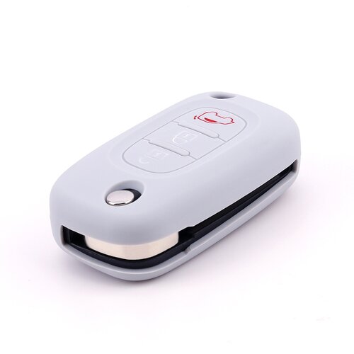INF Silikonski ovitek za ključ s 3 gumbi za Mercedes Benz Smart White, (21756042) Slike