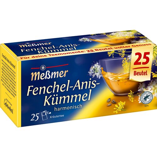Meßmer Zeli&scaron;čni čaj - komarček-janež-kumina - 25 čajnih vrečk Cene