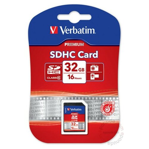 Verbatim 32GB SD CARD CLASS10 43963 memorijska kartica Slike