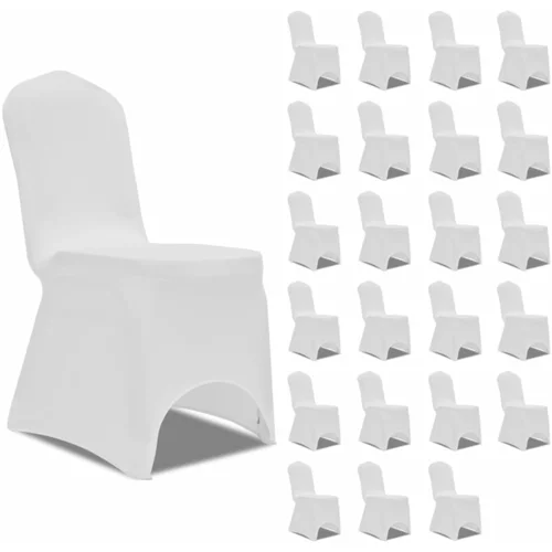  Navlake za stolice rastezljive bijele 24 kom