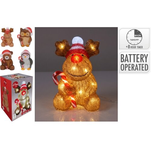  LED Spolja&amp;scaron;nja božićna dekoracija 32xLED/3xAA 24 cm IP44 sob Slike