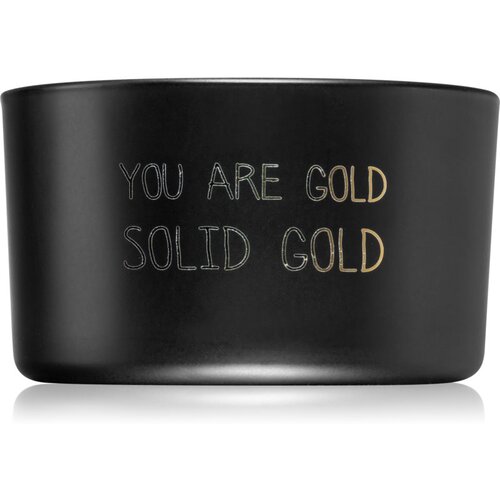 My Flame Warm Cashmere You Are Gold, Solid Gold dišeča sveča z lesenim stenjem 9x5 cm Cene